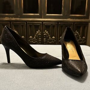 Jessica Simpson 6.5 Black Shiny Heels Good Condition